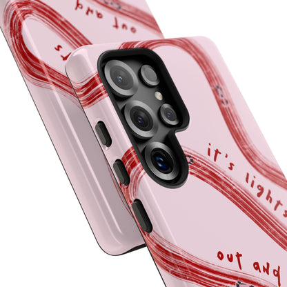 Pink and Red Lights Out F1 Phone Case Design, Trendy F1 Gift, Formula 1 Gift, Cute F1 Phone Case, Unique Formula One Phone Case
