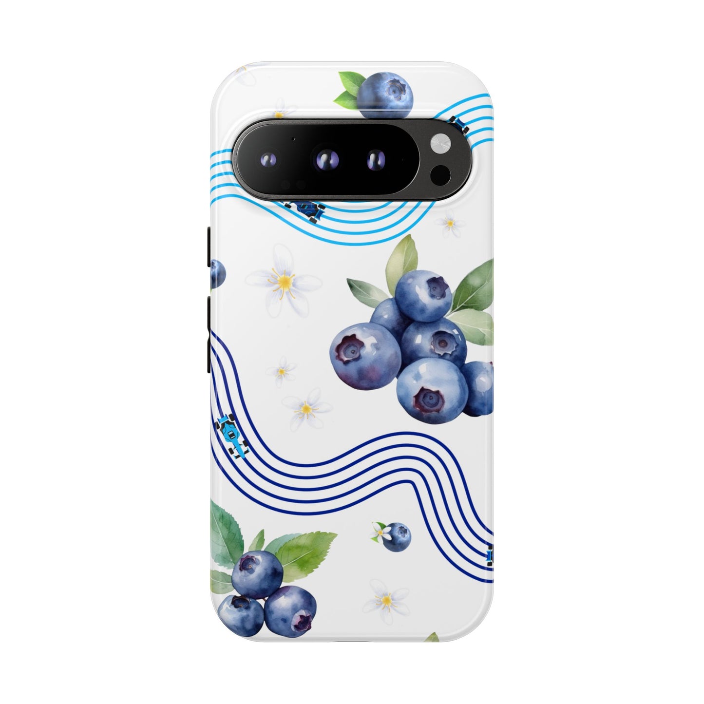 F1 Williams and Blueberries Phone Case, Trendy F1 Gift, Formula 1 Gift, Cute Fruit F1 Phone Case, Unique Phone Case