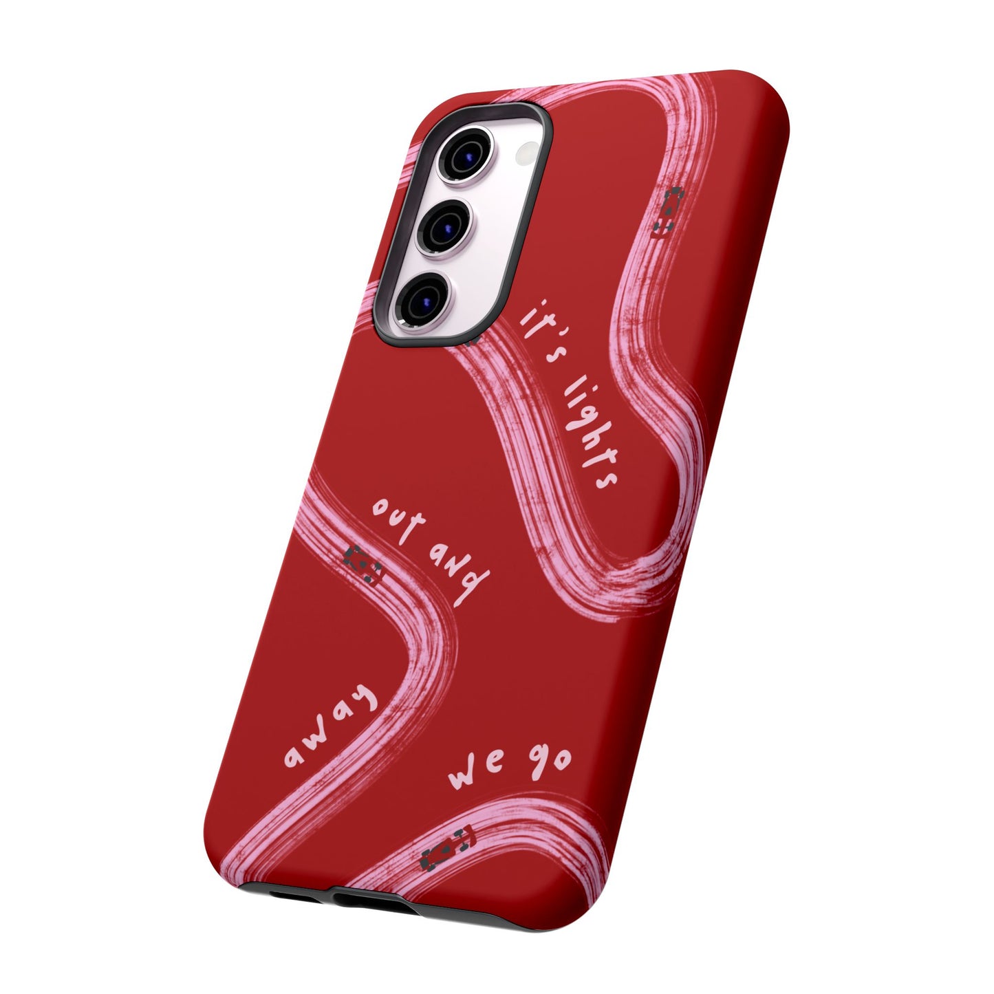Red and Pink Lights Out F1 Phone Case Design, Trendy F1 Gift, Formula 1 Gift, Cute F1 Phone Case, Unique Formula One Phone Case