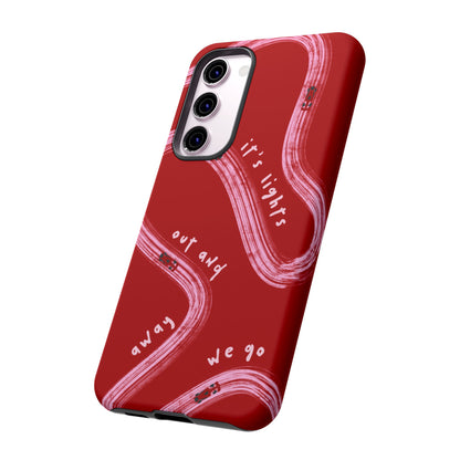 Red and Pink Lights Out F1 Phone Case Design, Trendy F1 Gift, Formula 1 Gift, Cute F1 Phone Case, Unique Formula One Phone Case