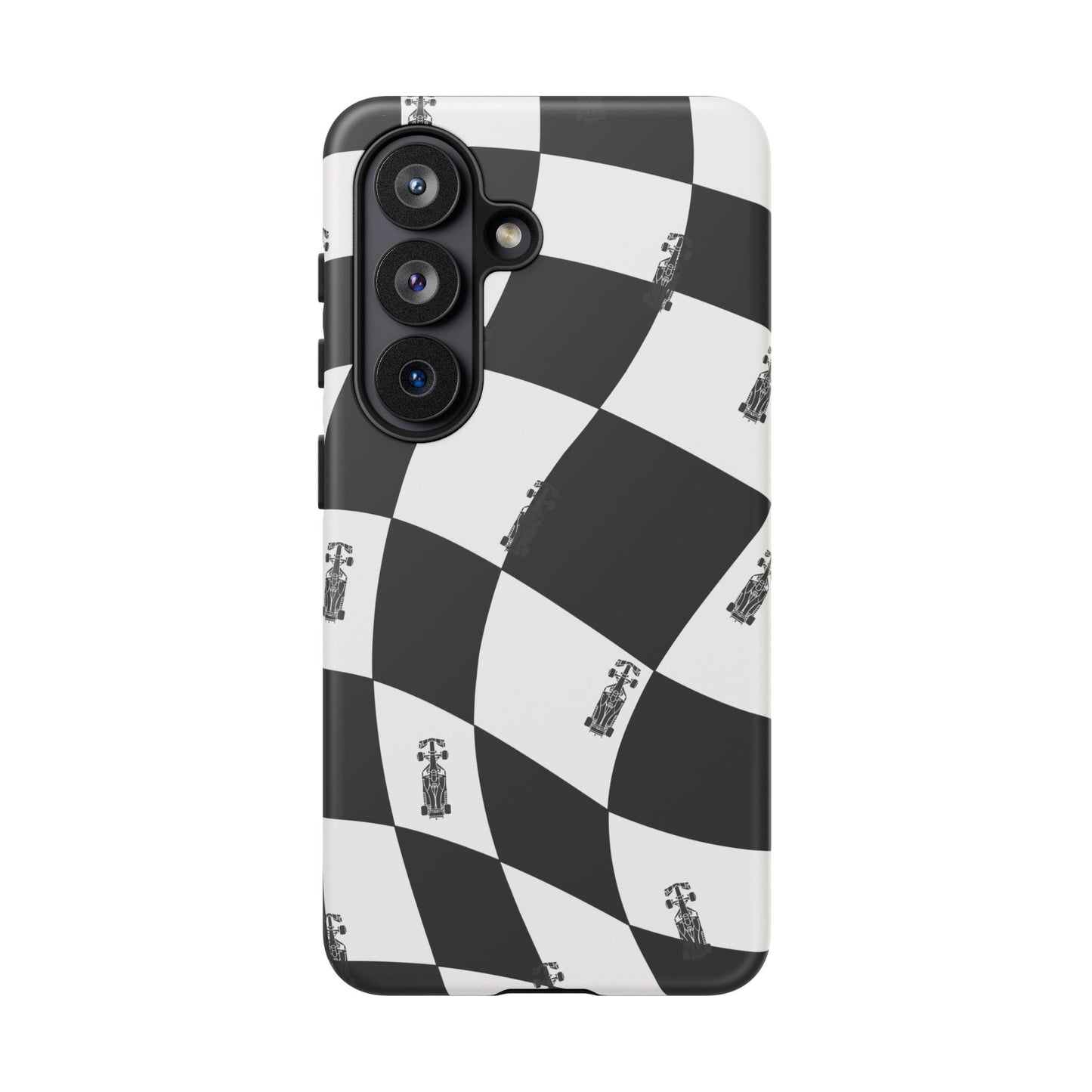 F1 Phone Case Black and White Checkered Design, Trendy F1 Gift, Formula 1 Gift, Cute F1 Phone Case, Unique Formula One Phone Case