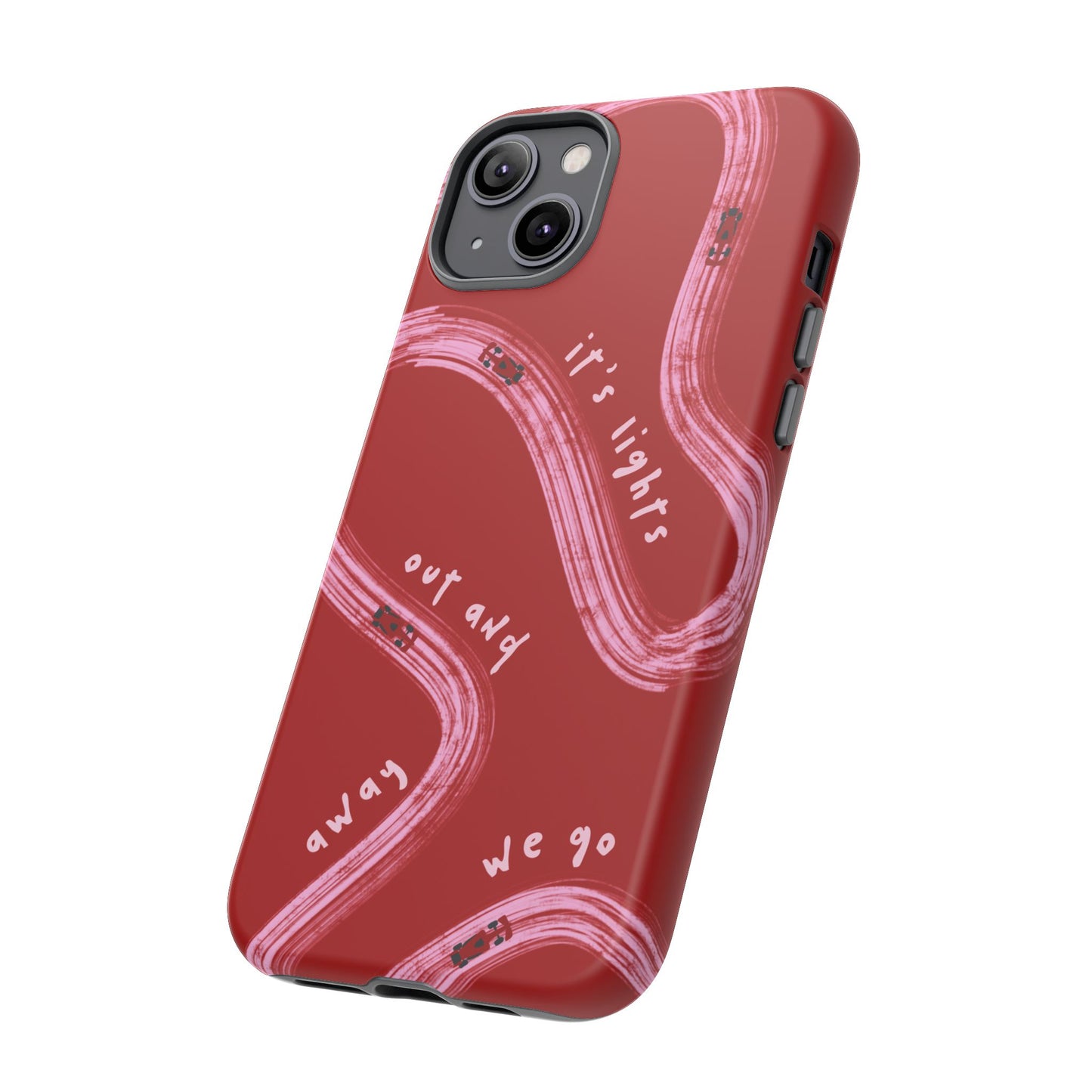 Red and Pink Lights Out F1 Phone Case Design, Trendy F1 Gift, Formula 1 Gift, Cute F1 Phone Case, Unique Formula One Phone Case