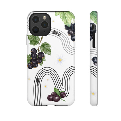 F1 Cadillac and Black Currants Phone Case, Trendy F1 Gift, Formula 1 Gift, Cute Fruit F1 Phone Case, Unique Phone Case