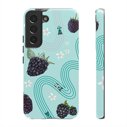 Teal F1 Mercedes and Blackberries Phone Case , Trendy F1 Gift, Formula 1 Gift, Cute Fruit F1 Phone Case, Unique Phone Case