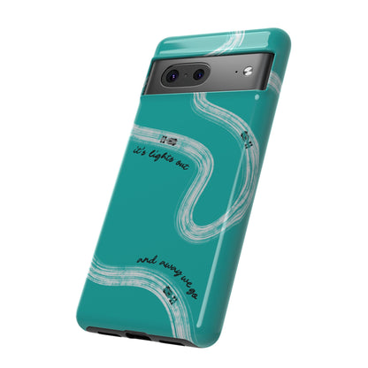 Mercedes F1 Phone Case Painted "its lights out and away we go", Trendy F1 Gift, Formula 1 Gift, Cute F1 Phone Case