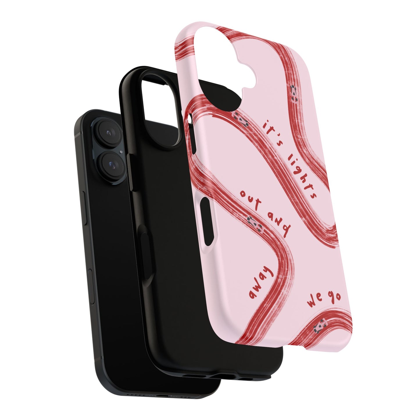 Pink and Red Lights Out F1 Phone Case Design, Trendy F1 Gift, Formula 1 Gift, Cute F1 Phone Case, Unique Formula One Phone Case