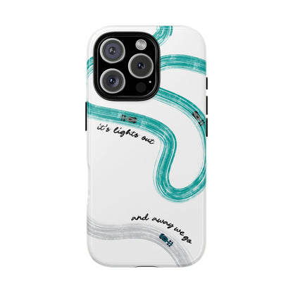 Mercedes F1 Phone Case Painted "its lights out and away we go", Trendy F1 Gift, Formula 1 Gift, Cute F1 Phone Case