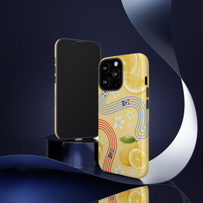 Yellow F1 Racing Bulls and Lemons Phone Case, Trendy F1 Gift, Formula 1 Gift, Cute Fruit F1 Phone Case, Unique Phone Case