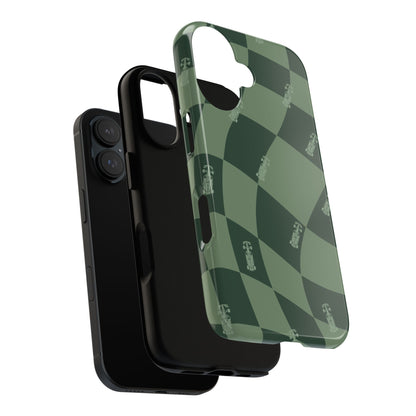 F1 Phone Case Green Checkerboard Design, Trendy F1 Gift, Formula 1 Gift, Cute F1 Phone Case, Unique Formula One Phone Case
