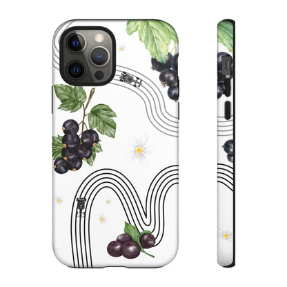 F1 Cadillac and Black Currants Phone Case, Trendy F1 Gift, Formula 1 Gift, Cute Fruit F1 Phone Case, Unique Phone Case
