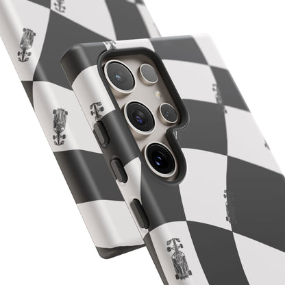 F1 Phone Case Black and White Checkered Design, Trendy F1 Gift, Formula 1 Gift, Cute F1 Phone Case, Unique Formula One Phone Case