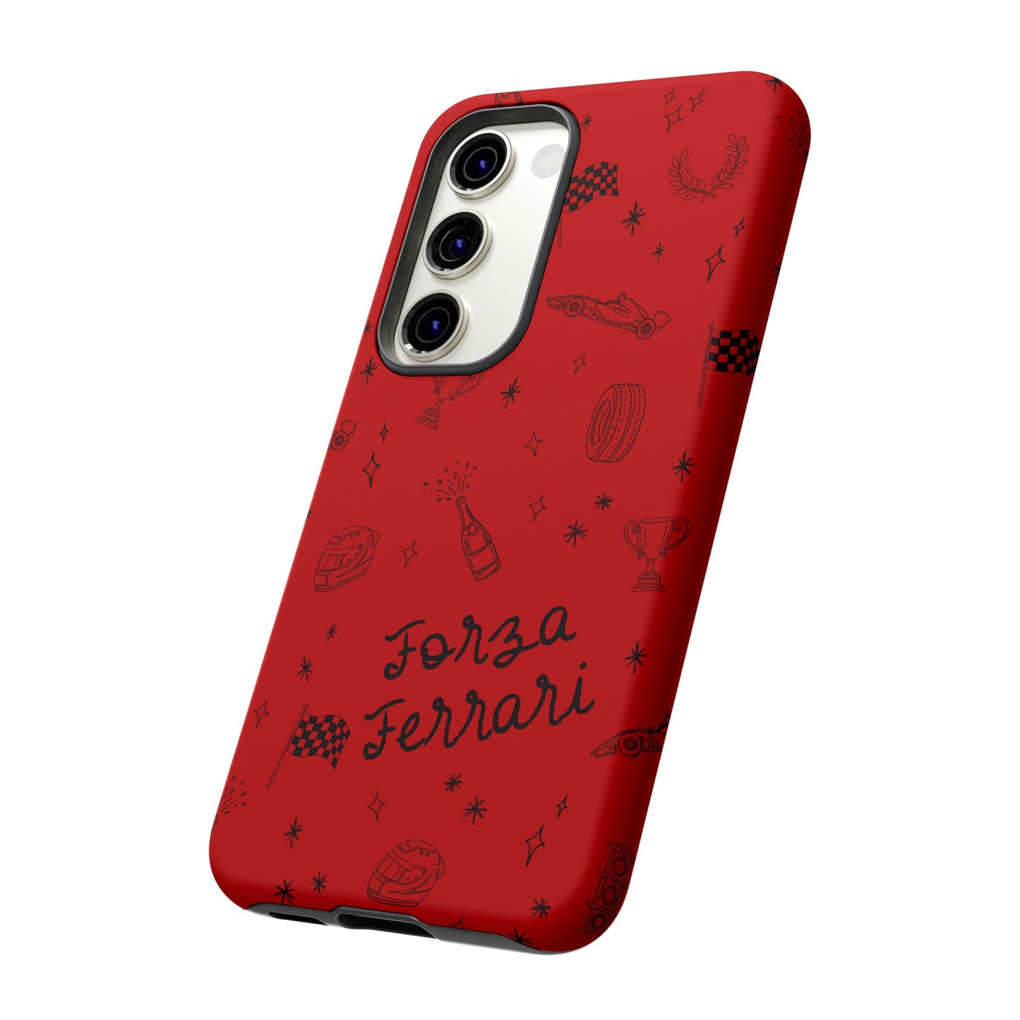 F1 Ferrari Racing Doodle "Forza Ferrari" F1 Phone Case Design