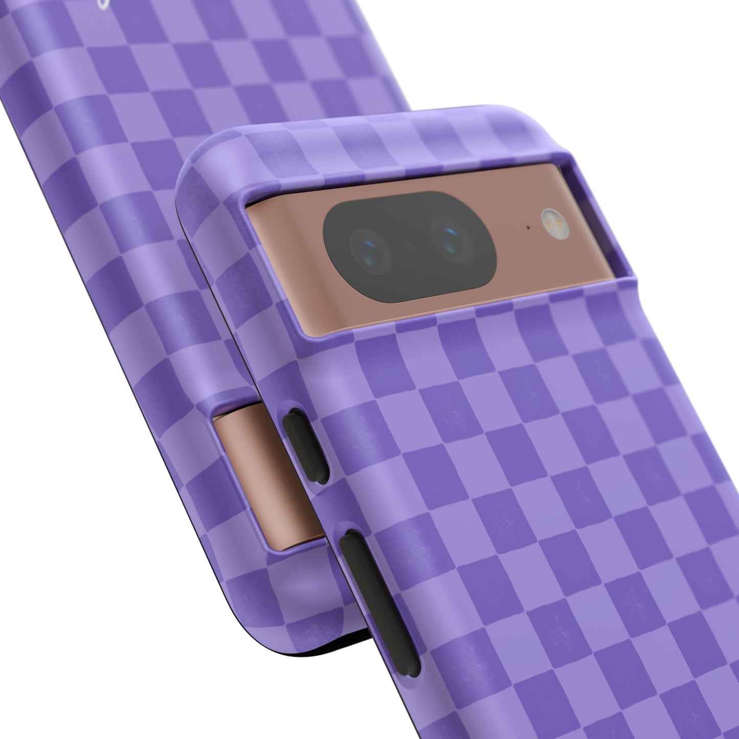 Simply Lovely Purple Checkered F1 Phone Case Design, Trendy F1 Gift, Formula 1 Gift, Cute F1 Phone Case