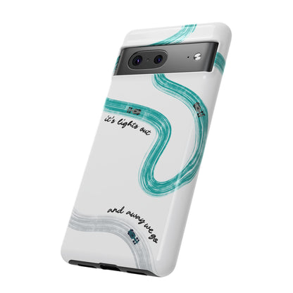 Mercedes F1 Phone Case Painted "its lights out and away we go", Trendy F1 Gift, Formula 1 Gift, Cute F1 Phone Case