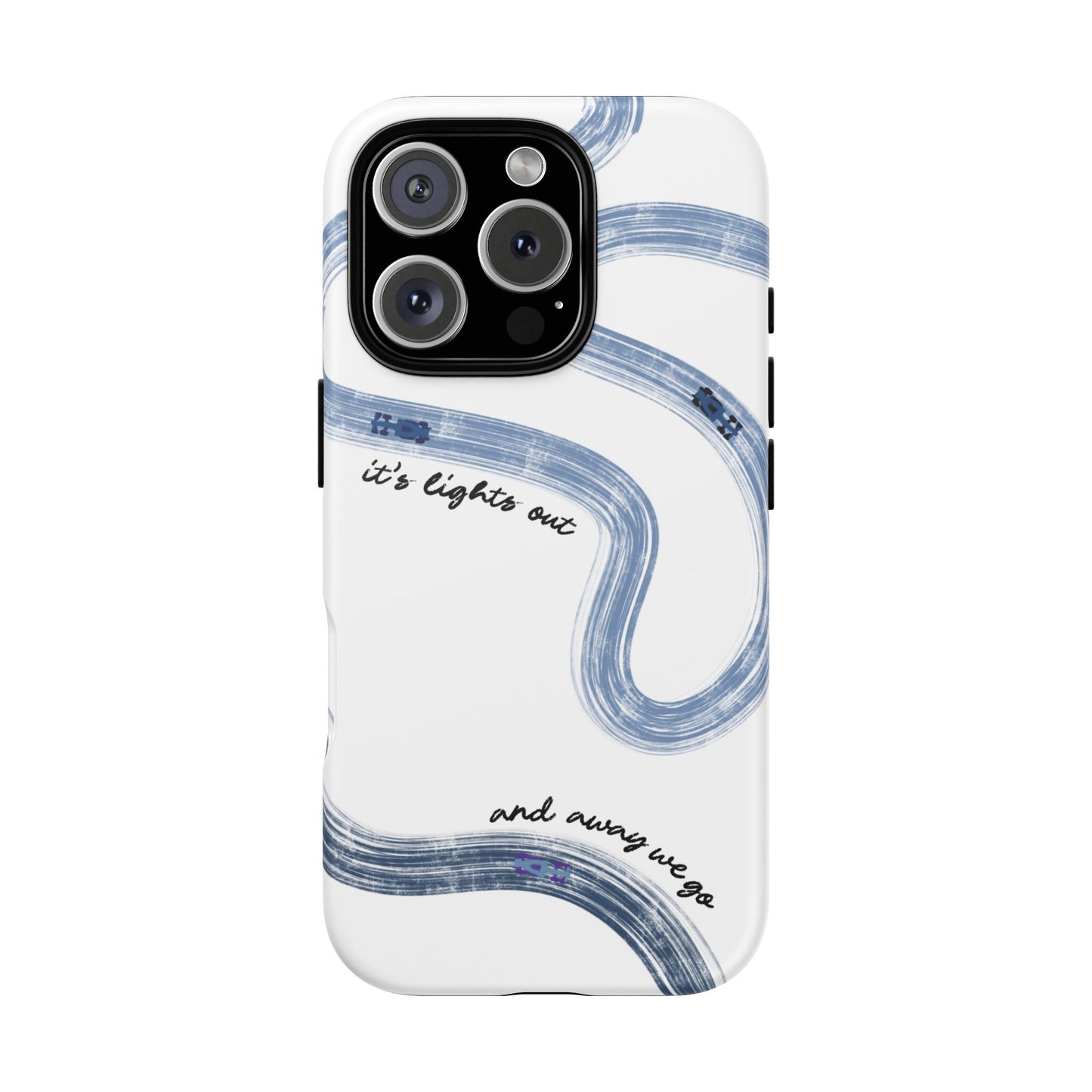 F1 Phone Case Blue Painted "its lights out and away we go", Trendy F1 Gift, Formula 1 Gift, Cute F1 Phone Case, Gift for F1 Fans