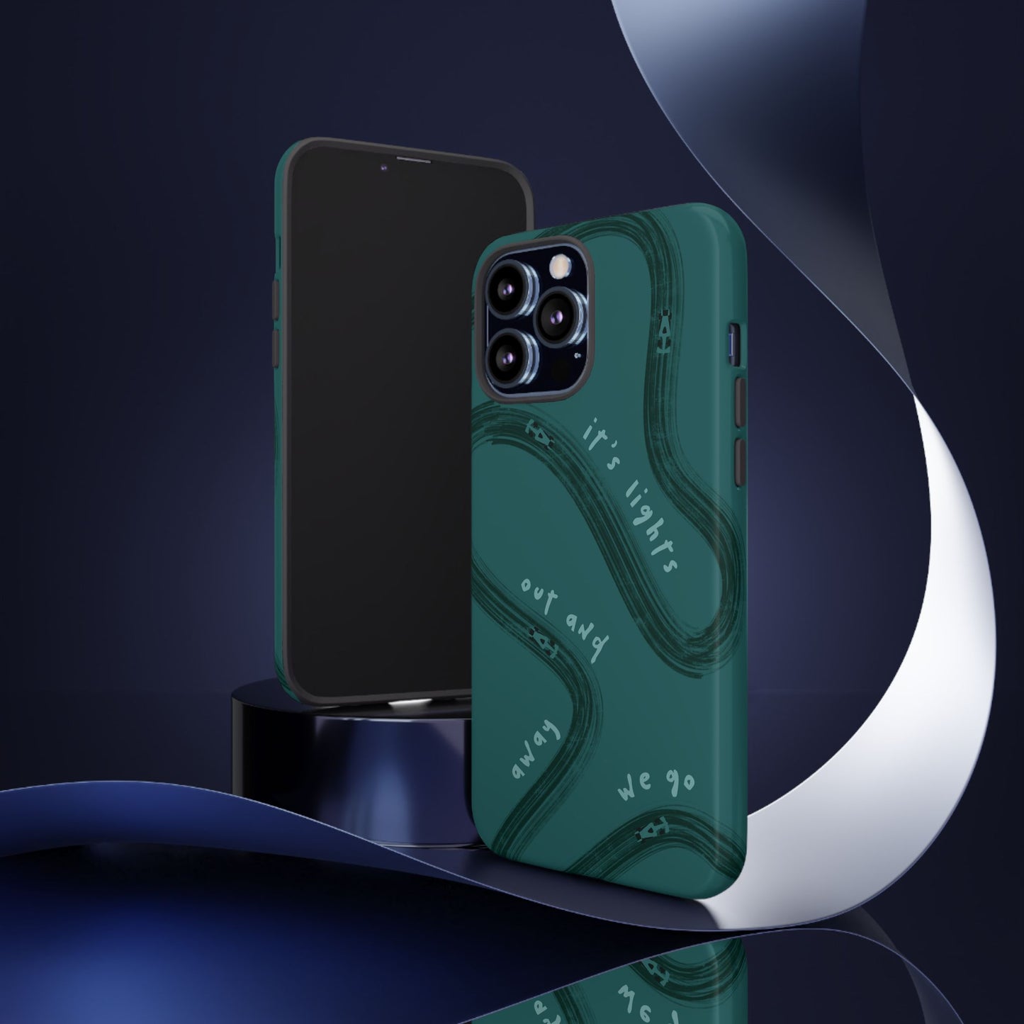 Teal Lights Out F1 Phone Case Design, Trendy F1 Gift, Formula 1 Gift, Cute F1 Phone Case, Unique Formula One Phone Case