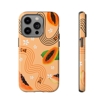 Orange F1 McLaren and Papaya Phone Case, Trendy F1 Gift, Formula 1 Gift, Cute Fruit F1 Phone Case, Unique Phone Case