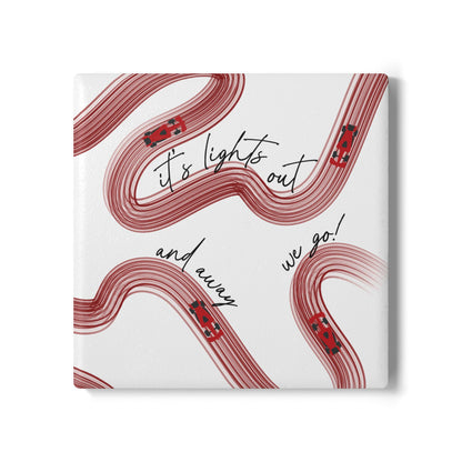 Ferrari Red F1 Ceramic Coaster