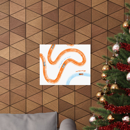 McLaren Orange and Blue Matte Horizontal Poster | US SIZING