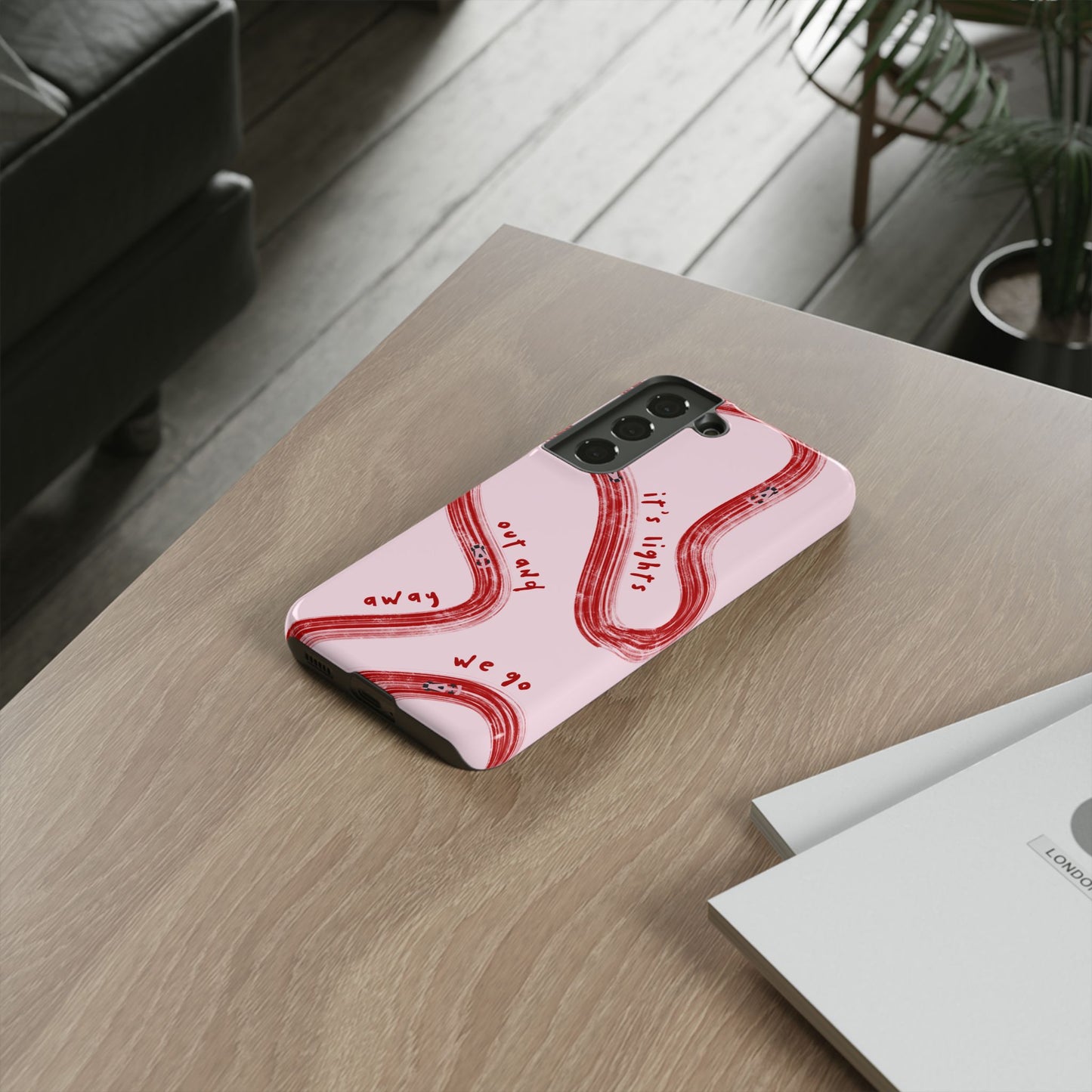 Pink and Red Lights Out F1 Phone Case Design, Trendy F1 Gift, Formula 1 Gift, Cute F1 Phone Case, Unique Formula One Phone Case