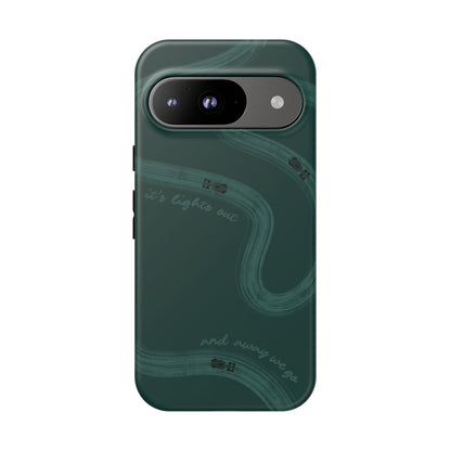 F1 Phone Case Monochrome Green Painted "its lights out and away we go", Trendy F1 Gift, Formula 1 Gift, Cute F1 Phone Case, Phone Case