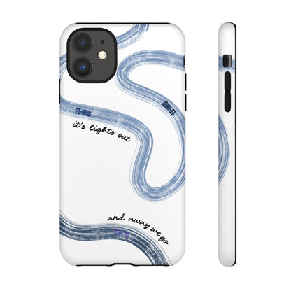 F1 Phone Case Blue Painted "its lights out and away we go", Trendy F1 Gift, Formula 1 Gift, Cute F1 Phone Case, Gift for F1 Fans