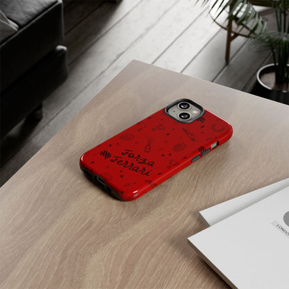 F1 Ferrari Racing Doodle "Forza Ferrari" F1 Phone Case Design