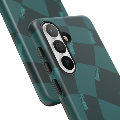 F1 Phone Case Teal Checkered Design, Trendy F1 Gift, Formula 1 Gift, Cute F1 Phone Case, Unique Formula One Phone Case