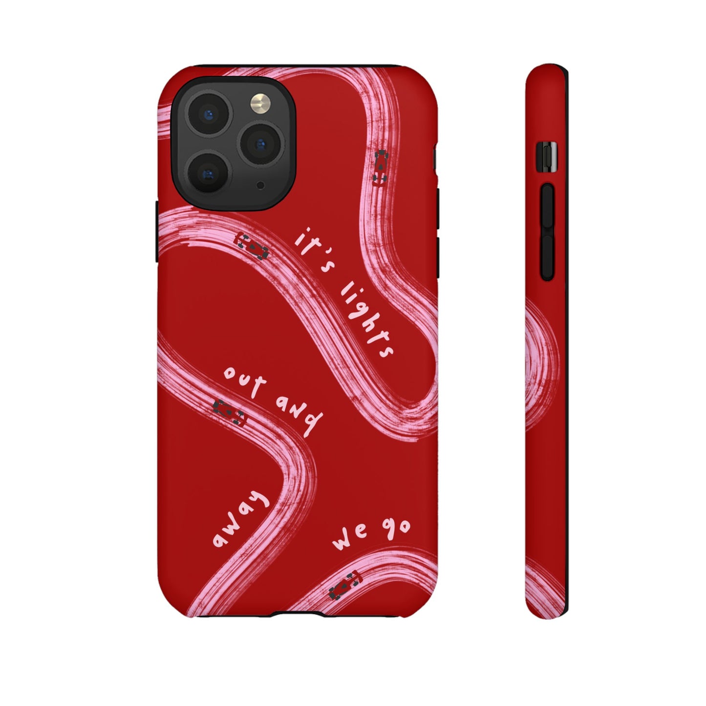 Red and Pink Lights Out F1 Phone Case Design, Trendy F1 Gift, Formula 1 Gift, Cute F1 Phone Case, Unique Formula One Phone Case