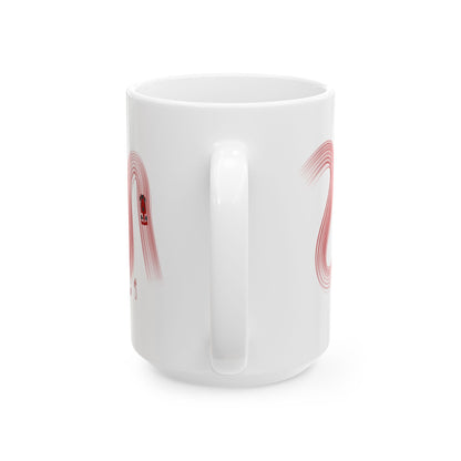 Red Painted F1  It's Lights Out and Away We Go Mug, Unique Gift for Coffee Lovers, Whimsical Formula 1 Gift