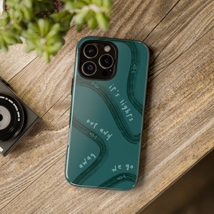 Teal Lights Out F1 Phone Case Design, Trendy F1 Gift, Formula 1 Gift, Cute F1 Phone Case, Unique Formula One Phone Case