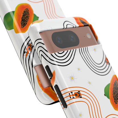 F1 McLaren and Papaya Phone Case , Trendy F1 Gift, Formula 1 Gift, Cute Fruit F1 Phone Case, Unique Phone Case