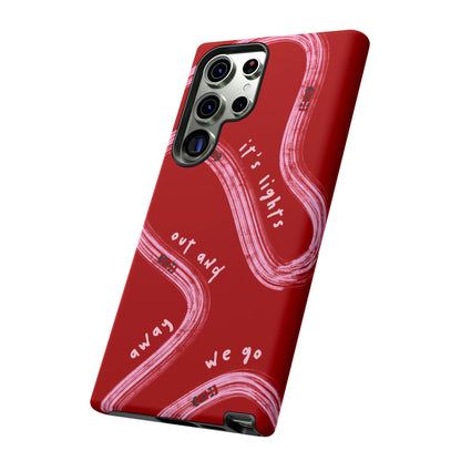 Red and Pink Lights Out F1 Phone Case Design, Trendy F1 Gift, Formula 1 Gift, Cute F1 Phone Case, Unique Formula One Phone Case