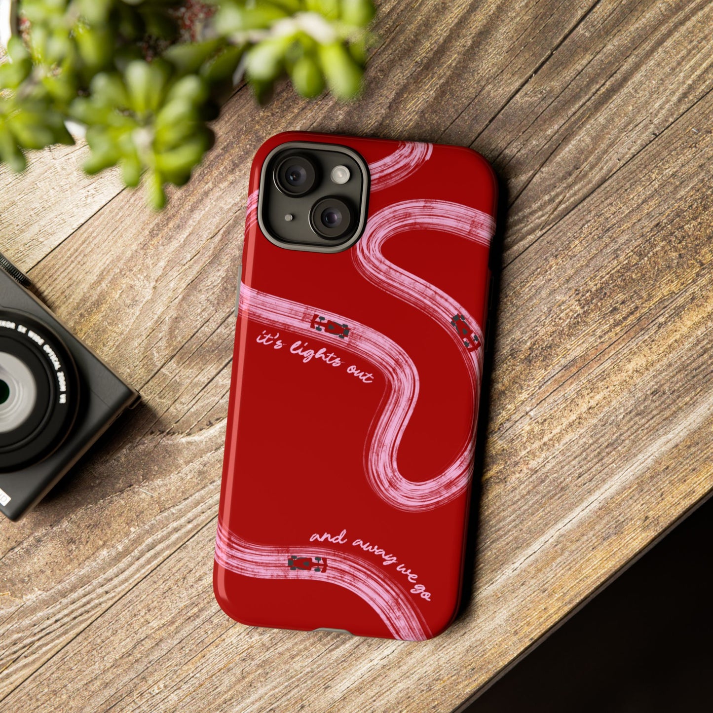 Red and Pink Lights Out F1 Phone Case Design, Trendy F1 Gift, Formula 1 Gift, Cute F1 Phone Case, Unique Formula One Phone Case