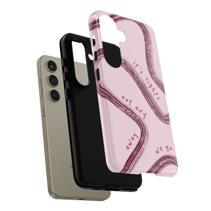 Pink Lights Out F1 Phone Case Design, Trendy F1 Gift, Formula 1 Gift, Cute F1 Phone Case, Unique Formula One Phone Case