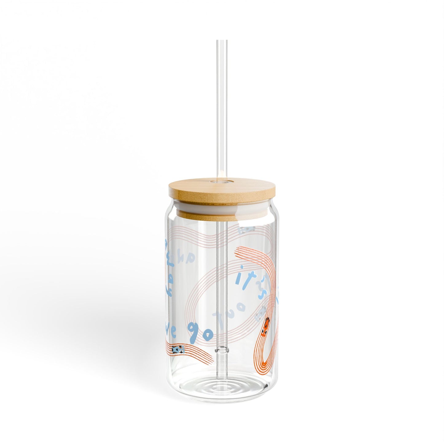 McLaren F1 Orange and Blue It's Lights Out sipper glass | 16oz