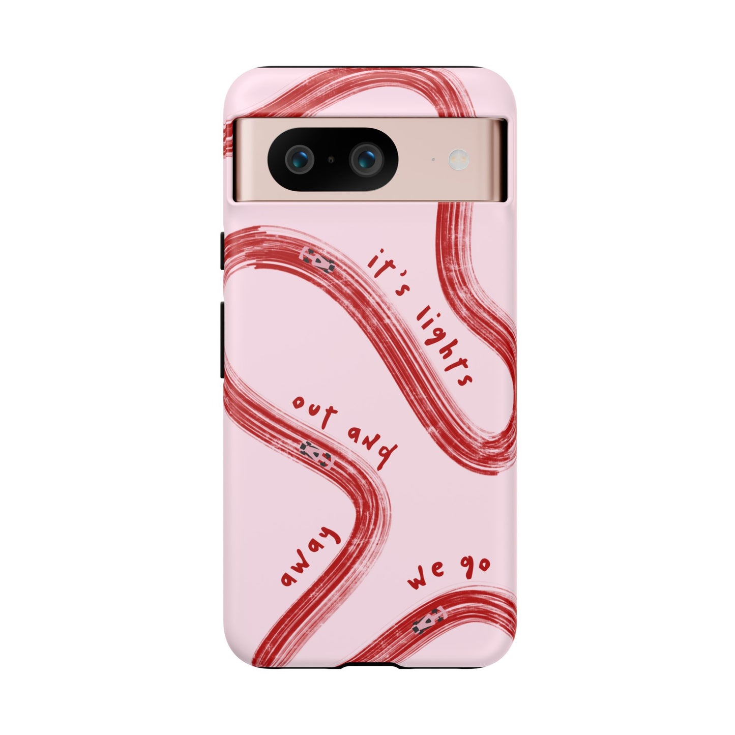 Pink and Red Lights Out F1 Phone Case Design, Trendy F1 Gift, Formula 1 Gift, Cute F1 Phone Case, Unique Formula One Phone Case