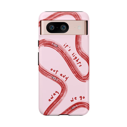 Pink and Red Lights Out F1 Phone Case Design, Trendy F1 Gift, Formula 1 Gift, Cute F1 Phone Case, Unique Formula One Phone Case