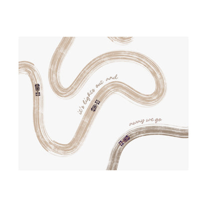 Neutral Beige F1 Matte Horizontal Poster | US SIZING