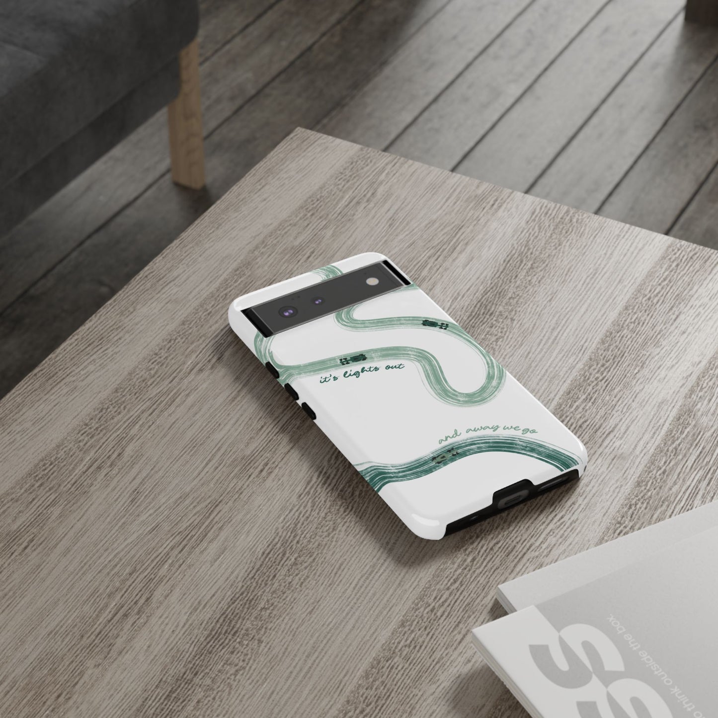 F1 Phone Case Green Painted "its lights out and away we go", Trendy F1 Gift, Formula 1 Gift, Cute F1 Phone Case, Gift for F1 Fans