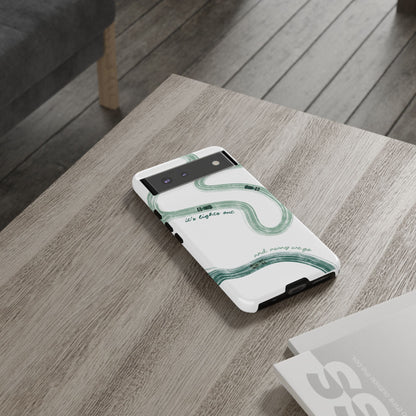 F1 Phone Case Green Painted "its lights out and away we go", Trendy F1 Gift, Formula 1 Gift, Cute F1 Phone Case, Gift for F1 Fans