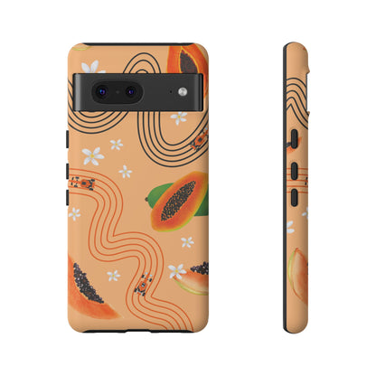Orange F1 McLaren and Papaya Phone Case, Trendy F1 Gift, Formula 1 Gift, Cute Fruit F1 Phone Case, Unique Phone Case
