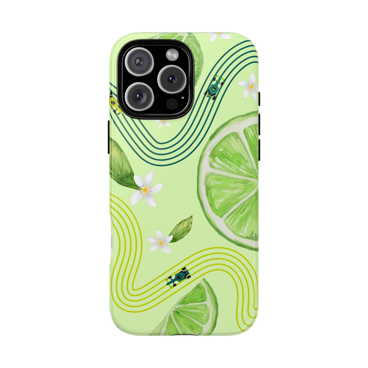 Green F1 Aston Martin and Lime Phone Case, Trendy F1 Gift, Formula 1 Gift, Cute Fruit F1 Phone Case, Unique Phone Case