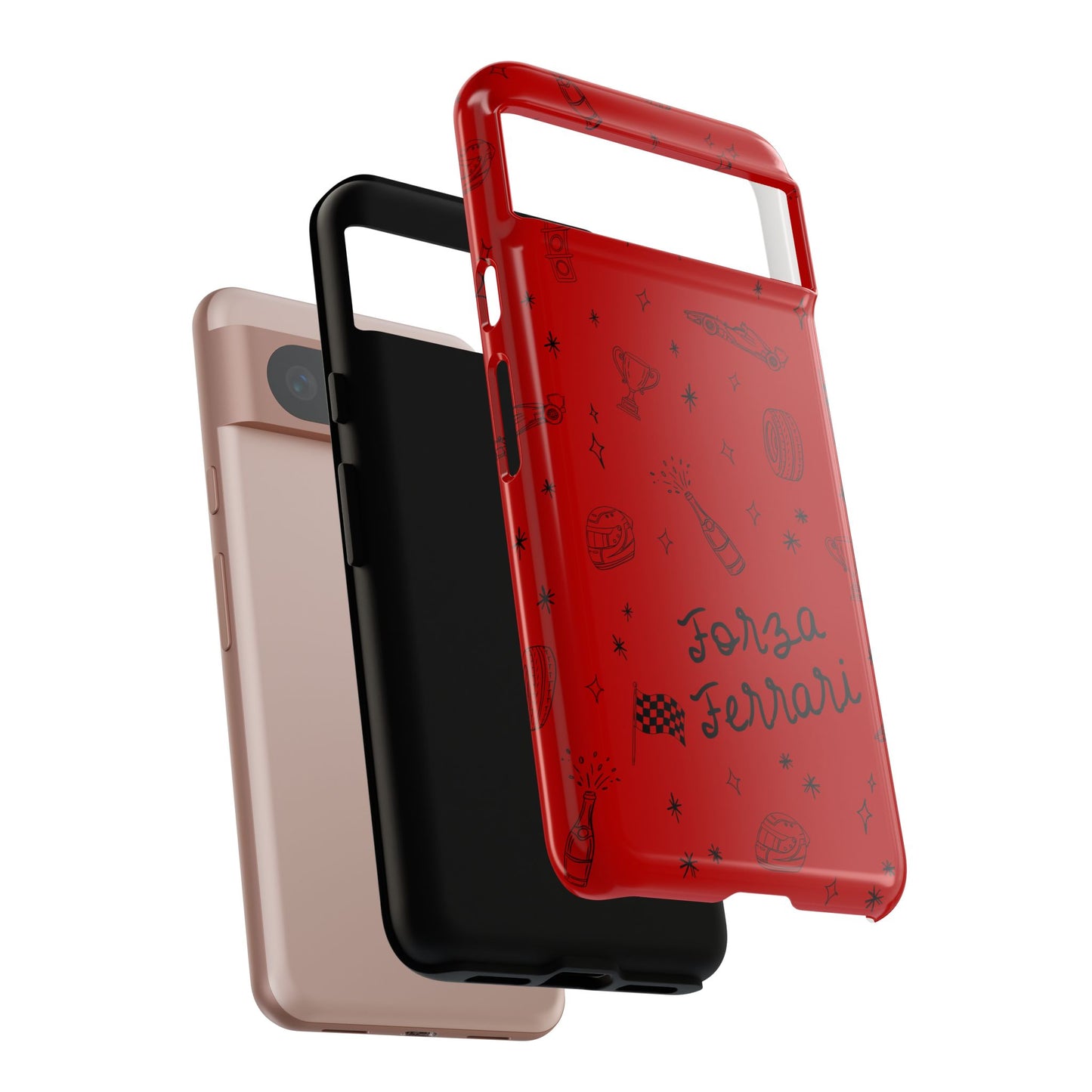 F1 Ferrari Racing Doodle "Forza Ferrari" F1 Phone Case Design