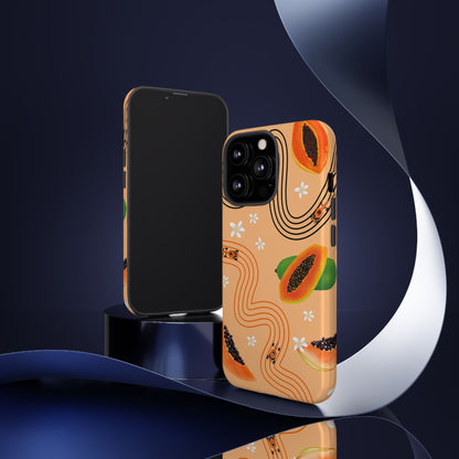 Orange F1 McLaren and Papaya Phone Case, Trendy F1 Gift, Formula 1 Gift, Cute Fruit F1 Phone Case, Unique Phone Case