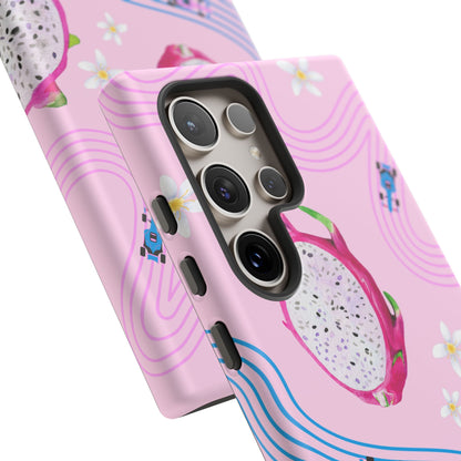 Pink F1 Alpine and Dragonfruit Phone Case, Trendy F1 Gift, Formula 1 Gift, Cute Fruit F1 Phone Case, Unique Phone Case