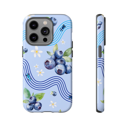 Blue F1 Williams and Blueberries Phone Case, Trendy F1 Gift, Formula 1 Gift, Cute Fruit F1 Phone Case, Unique Phone Case