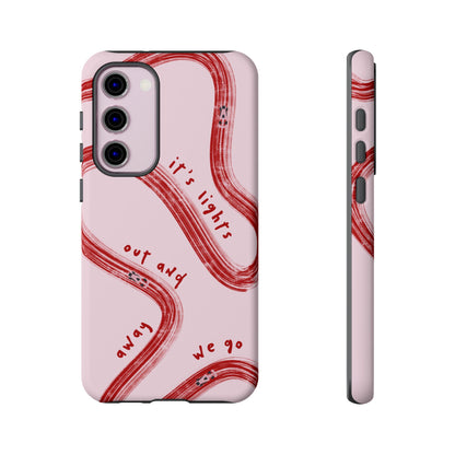 Pink and Red Lights Out F1 Phone Case Design, Trendy F1 Gift, Formula 1 Gift, Cute F1 Phone Case, Unique Formula One Phone Case