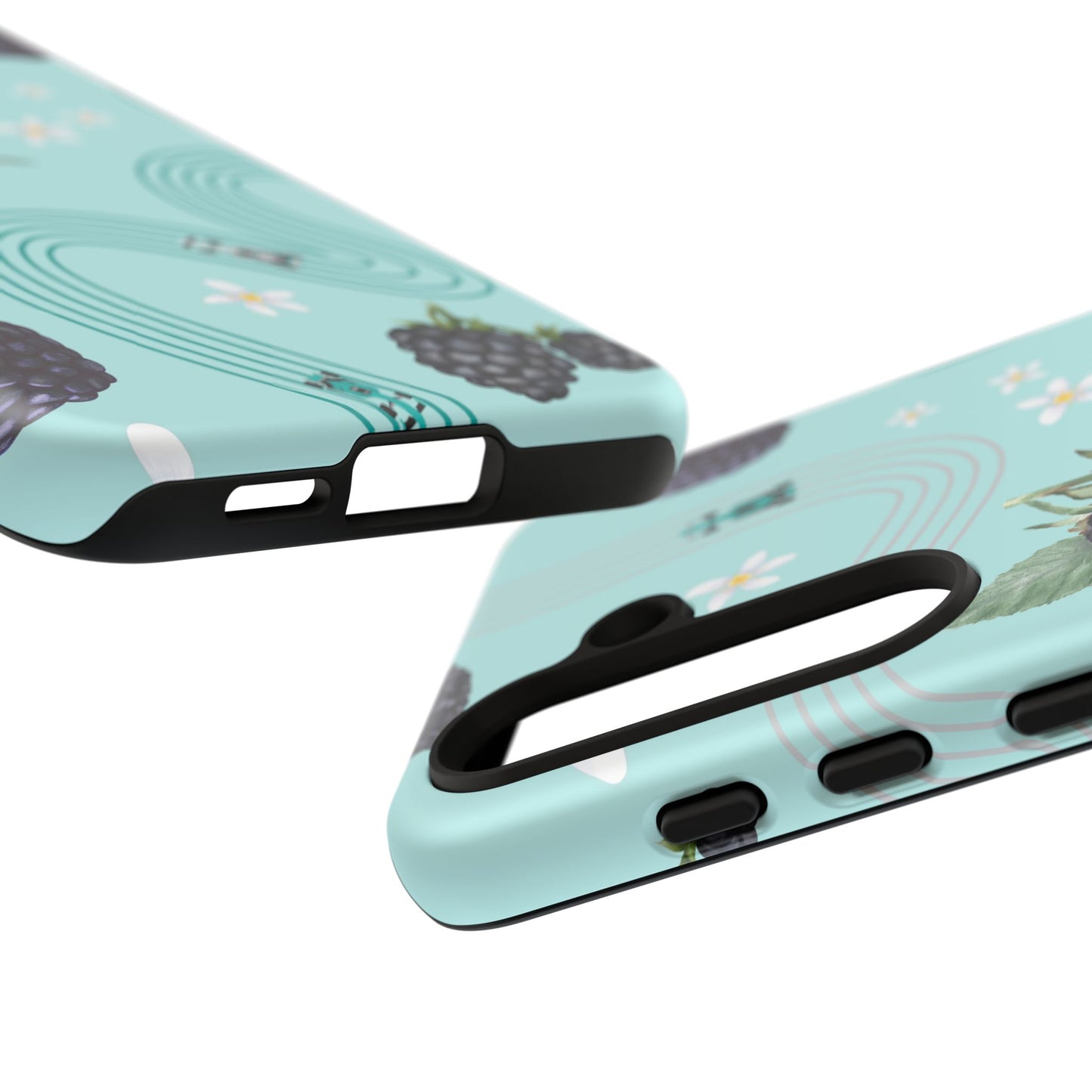 Teal F1 Mercedes and Blackberries Phone Case , Trendy F1 Gift, Formula 1 Gift, Cute Fruit F1 Phone Case, Unique Phone Case