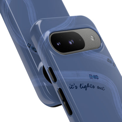 F1 Phone Case Monochrome Dark Blue Painted "its lights out and away we go", Trendy F1 Gift, Formula 1 Gift, Cute F1 Phone Case, Phone Case